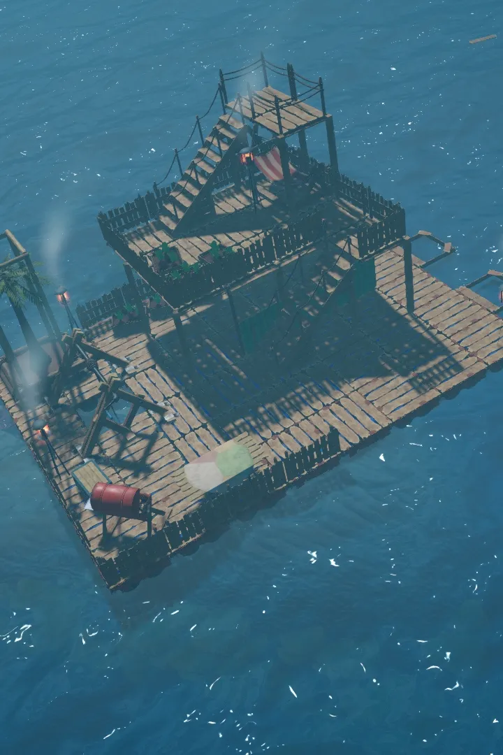 Cooperative Raft Building Strategies