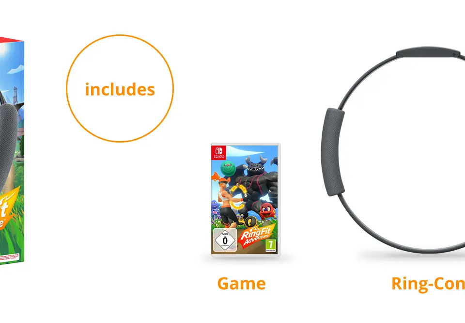 Key Items: Ring-Con & Leg Strap - Ring Fit Adventure screenshot
