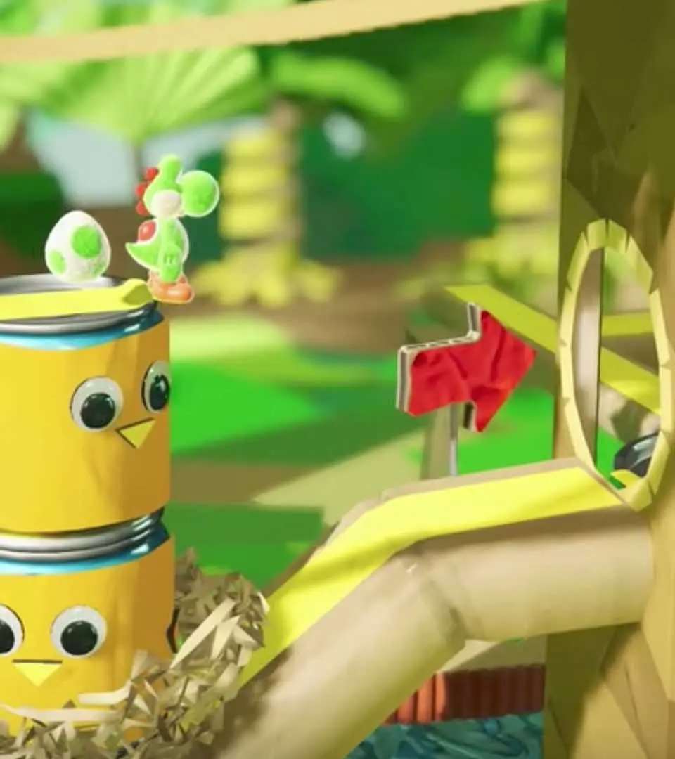 Rail-Yard Run - Yoshi's Crafted World screenshot